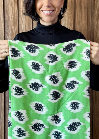 Gola em Viscose Estampada - Descoberta Artística Verde