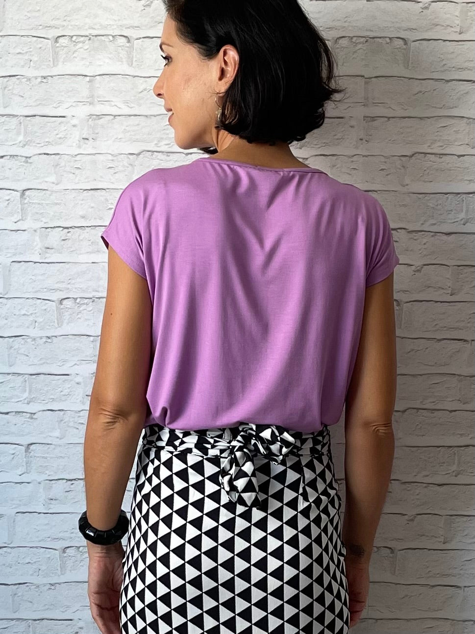 Blusa Básica Delícia em Viscolycra Lavanda