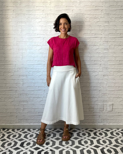 Blusa Delícia em Suede Cereja