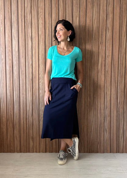 T-shirt gola V Tiffany - Maira da Mai Style