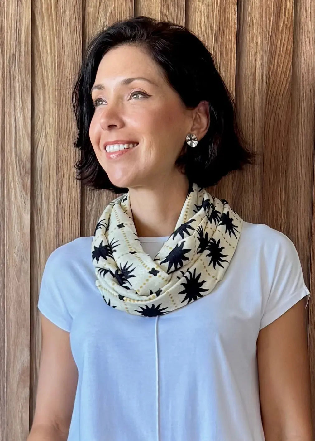 Gola em Viscose Estampada - Aura Solar