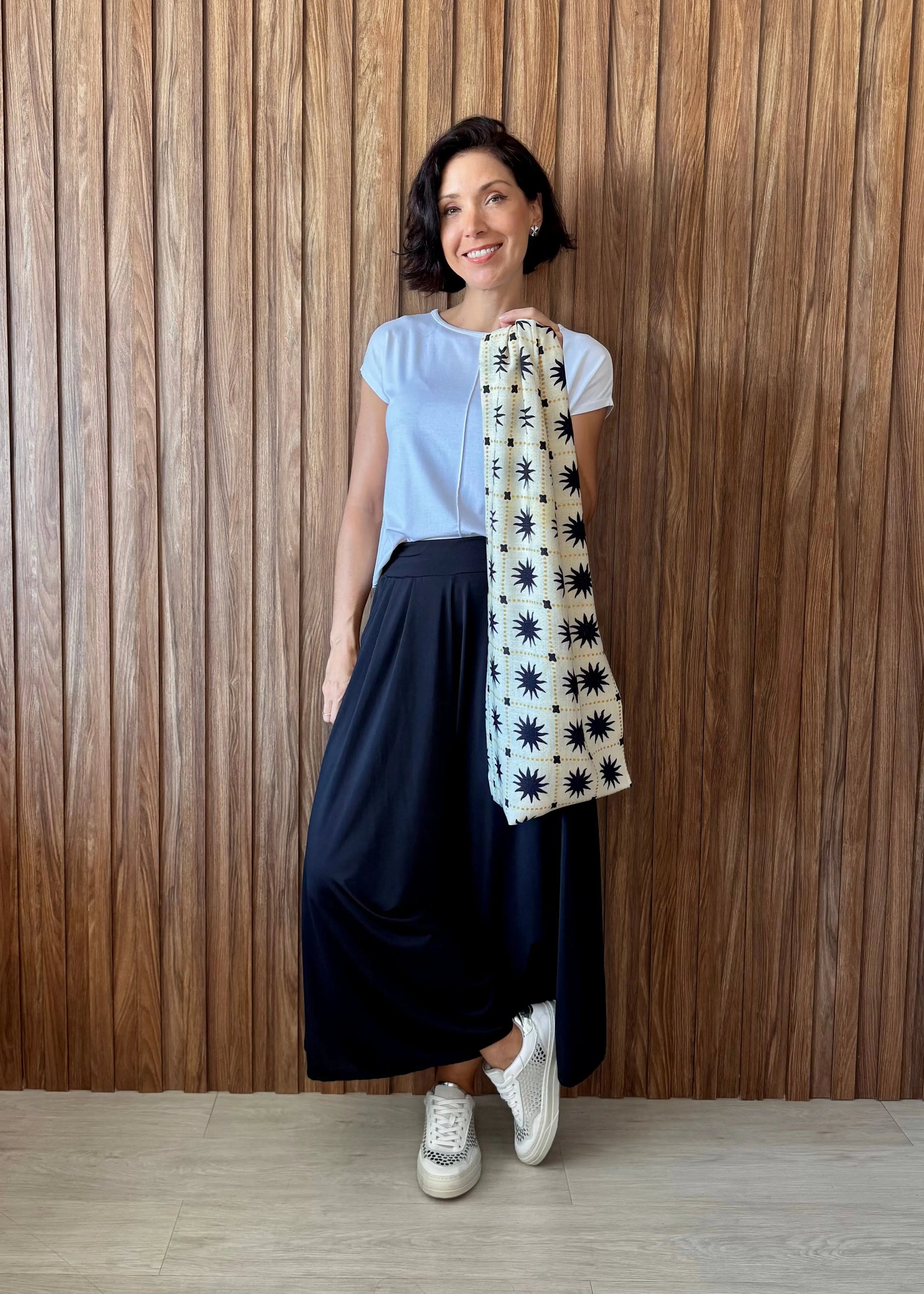 Gola em Viscose Estampada - Aura Solar 