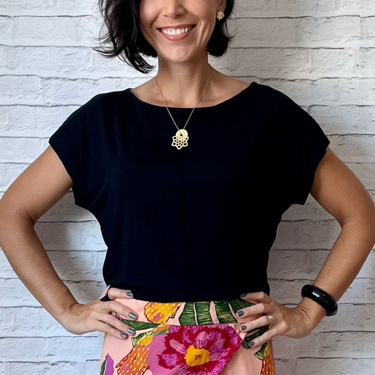 Blusa Básica Delícia em Viscolycra Preta