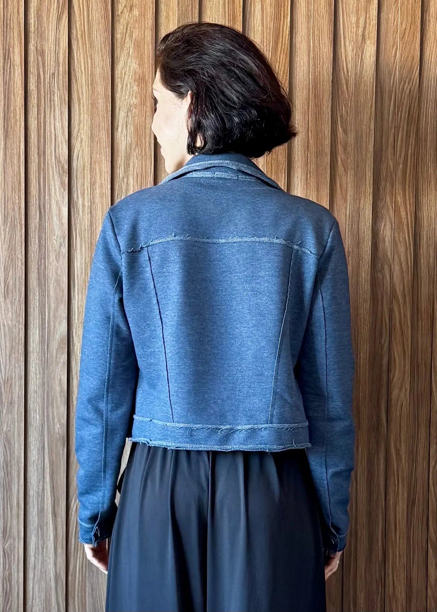 Jaqueta em Moletom - Azul Jeans 