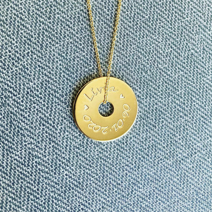 Pingente avulso Personalizável em PRATA 925 Banhado a Ouro 18k (sem corrente)