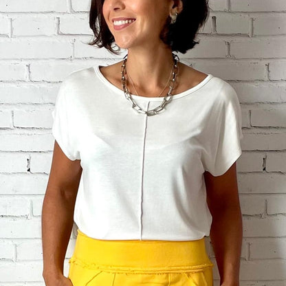 Blusa Básica Delícia em Viscolycra Branca