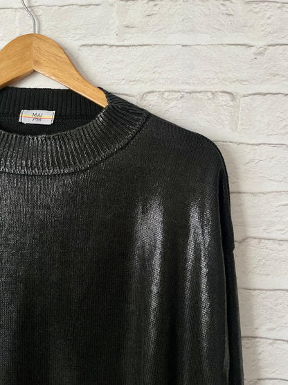 Blusa Tricot Metalizado - Preto