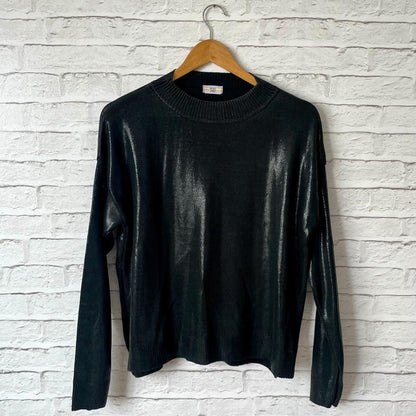 Blusa Tricot Metalizado - Preto