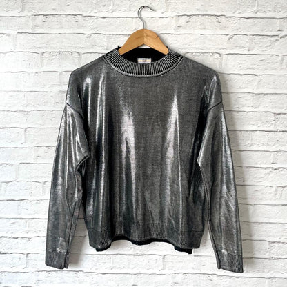 Blusa Tricot Metalizado - Prateada