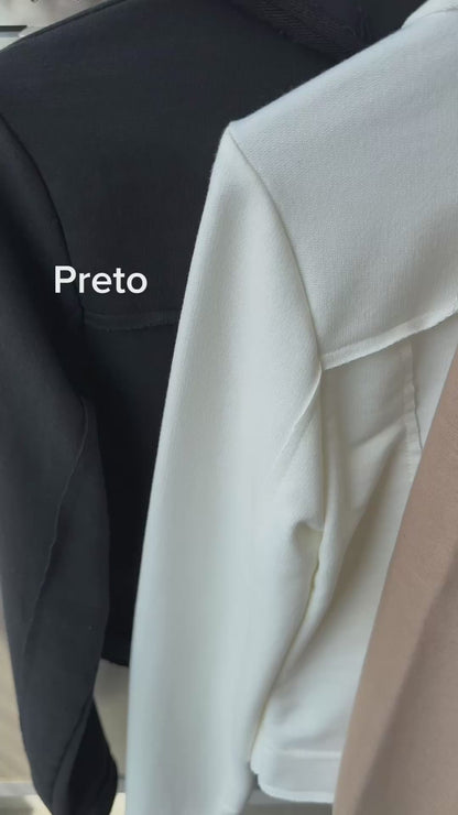 Jaqueta em Moletom - Chocolate